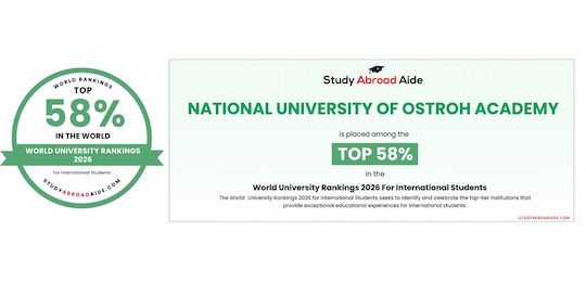 Острозька академія серед найкращих університетів світу за версією Study Abroad Aide 2026