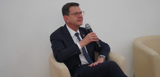 Посол Швейцарії в Україні та Республіці Молдова Фелікс Бауманн прочитав лекцію для студентів Острозької академії