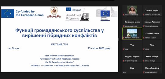 В Острозькій академії відбувся круглий стіл «Функції громадянського суспільства у вирішенні гібридних конфліктів»