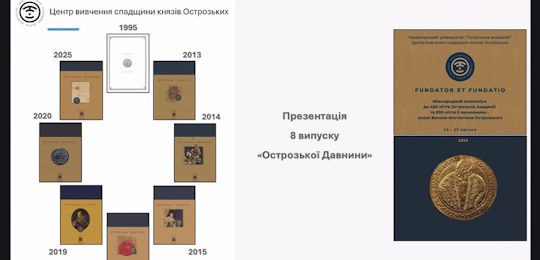 Розпочав роботу міжнародний симпозіум, на якому було презентовано восьмий випуск журналу «Острозька давнина»